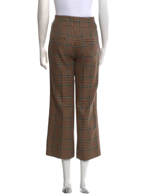 Veronica Beard Plaid Print Wide Leg Pants