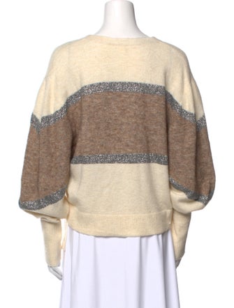 Veronica Beard Striped V-Neck Sweater