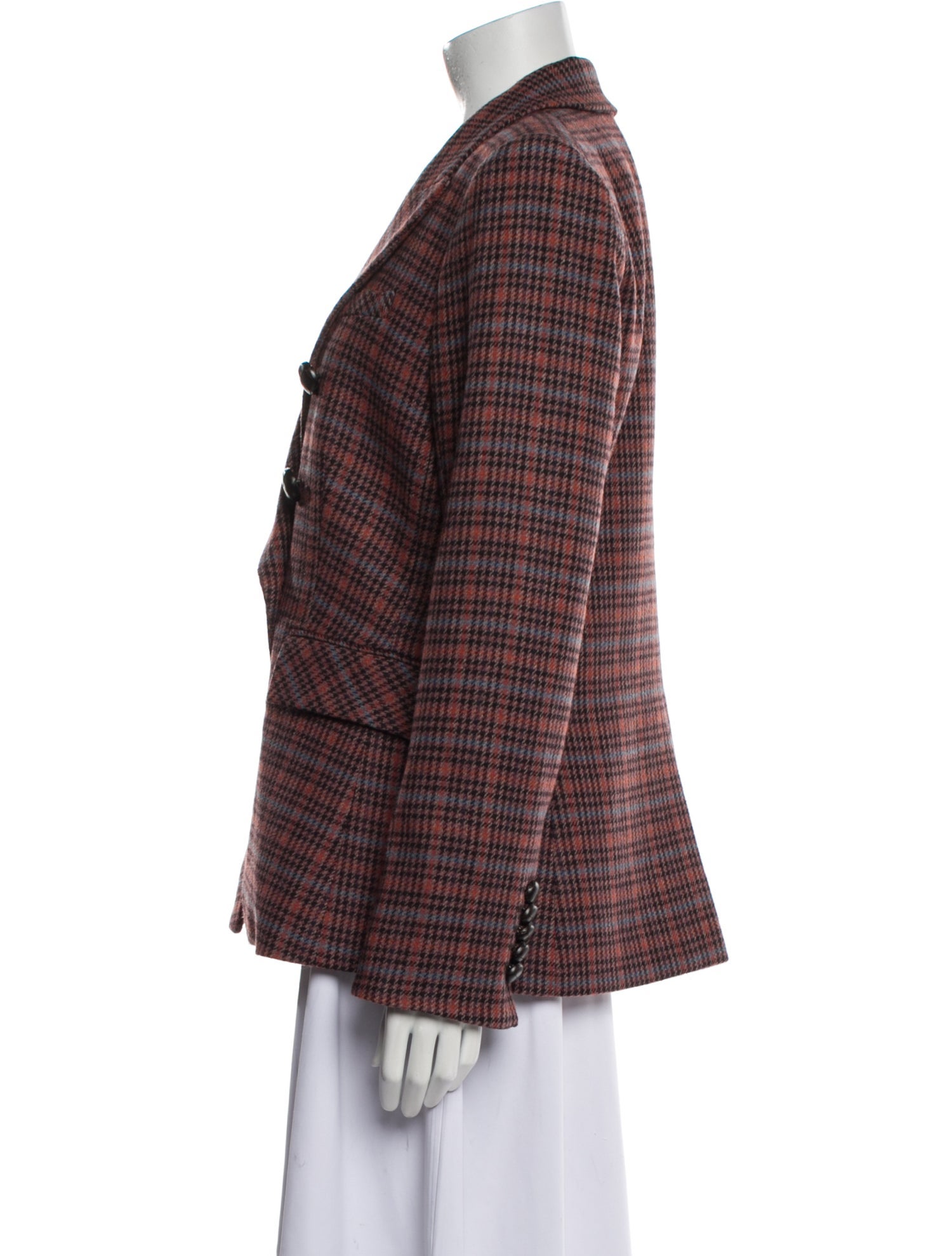 Veronica Beard Plaid Print Blazer