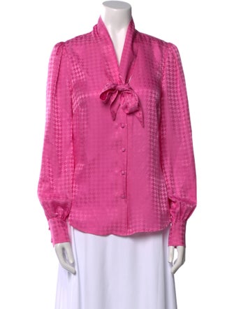 Veronica Beard Silk Tie Neck Blouse