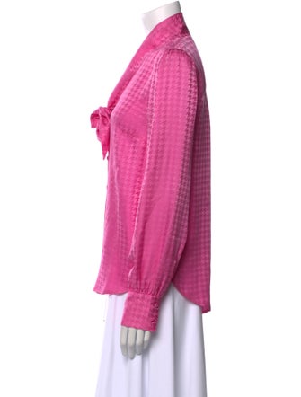 Veronica Beard Silk Tie Neck Blouse