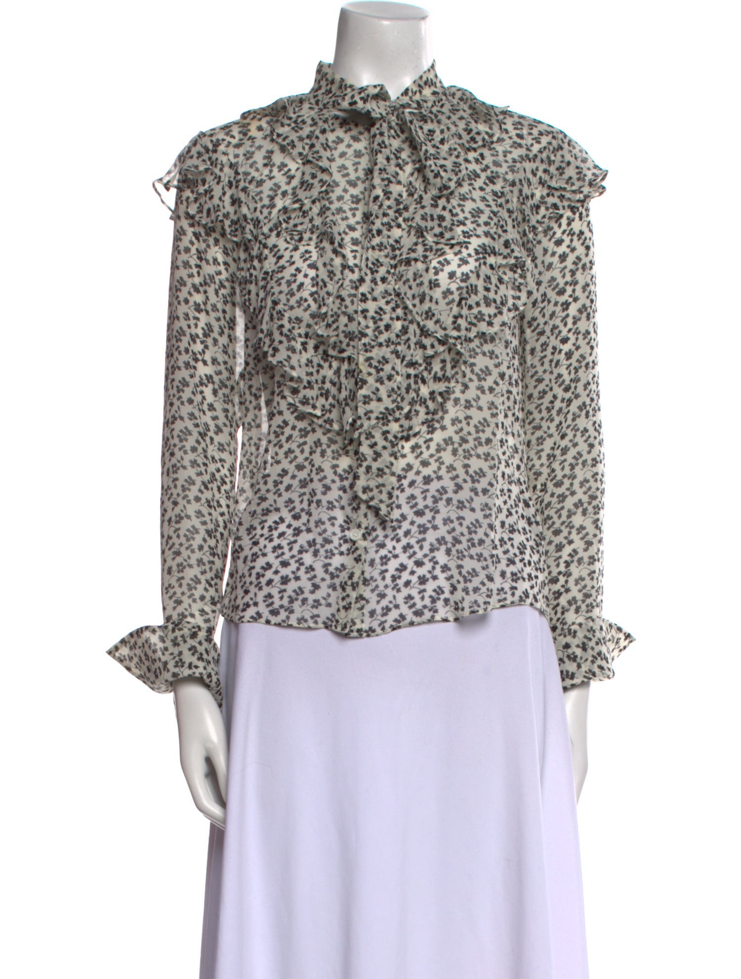 Veronica Beard Silk Floral Print Blouse