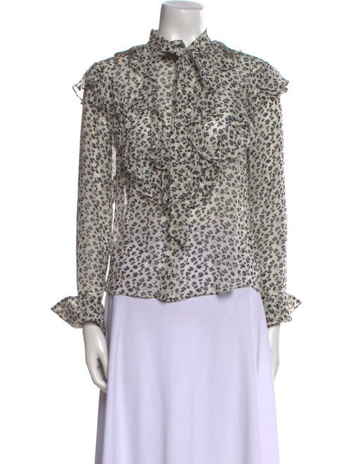 Veronica Beard Silk Floral Print Blouse