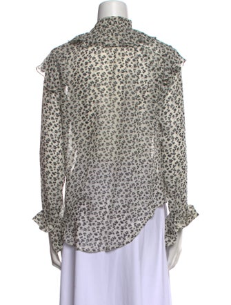 Veronica Beard Silk Floral Print Blouse