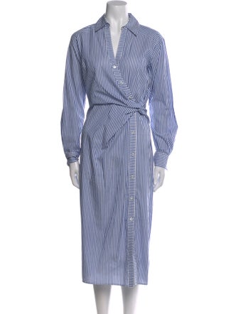 Veronica Beard Striped Midi Length Dress