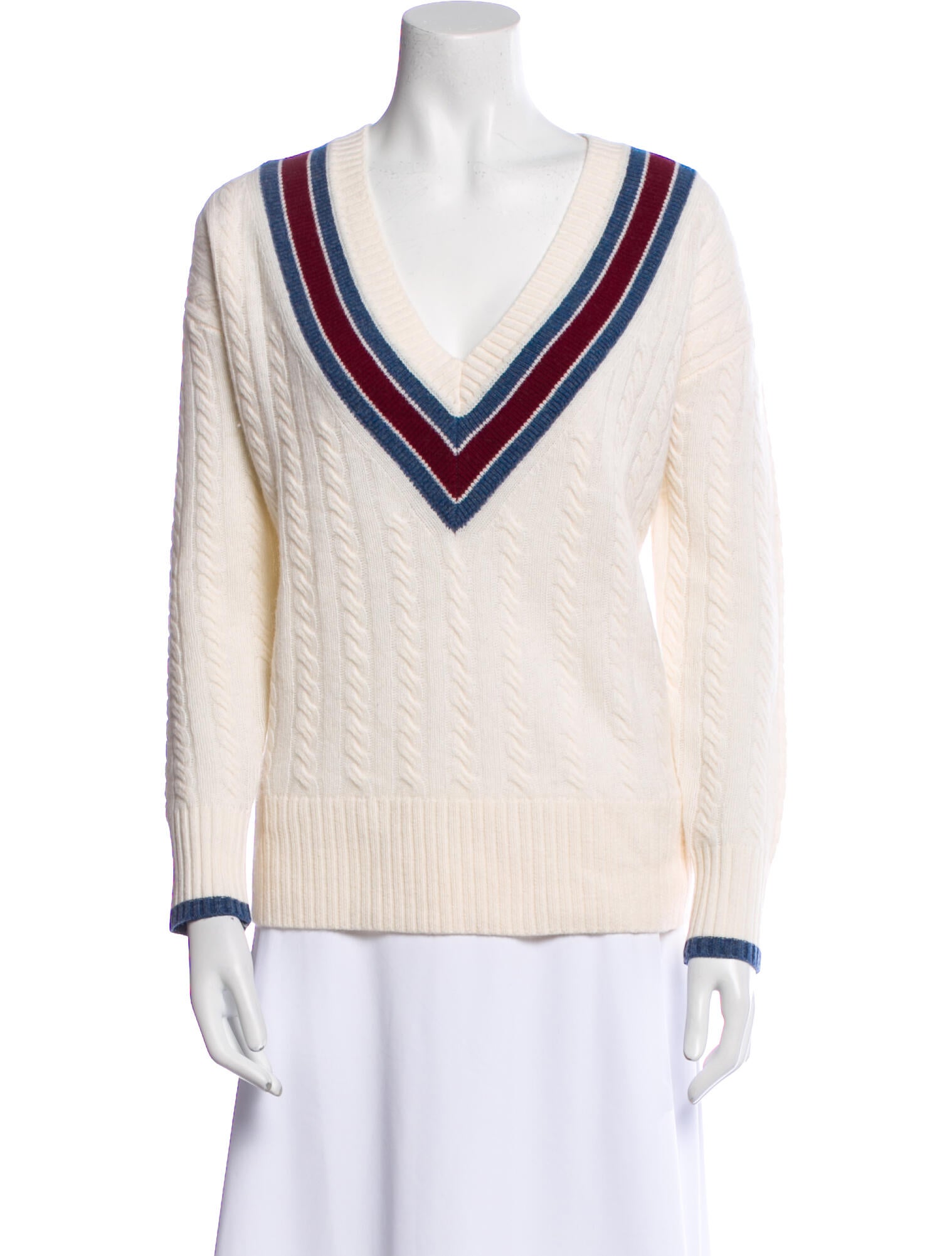 Veronica Beard Wool Colorblock Pattern Sweater