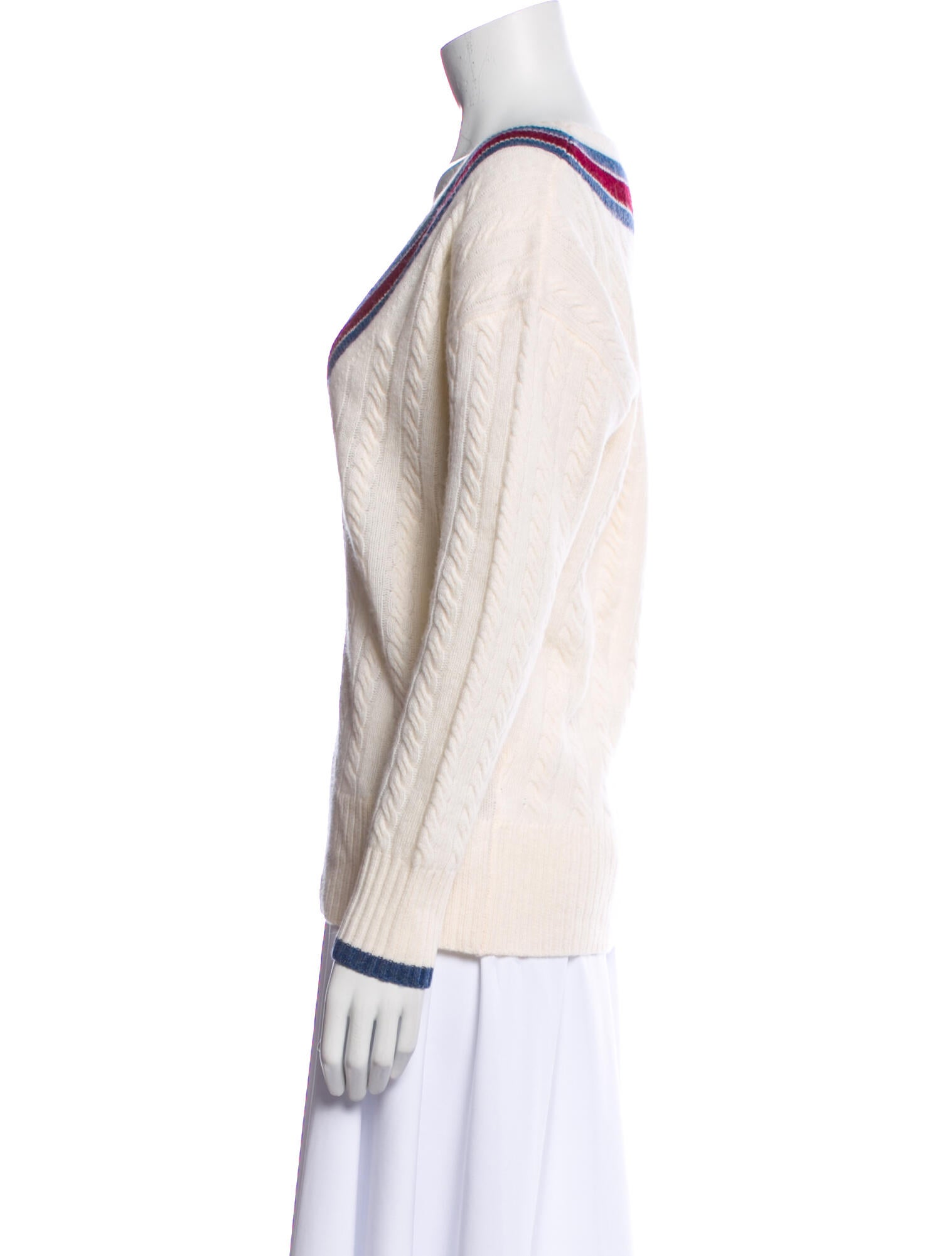 Veronica Beard Wool Colorblock Pattern Sweater