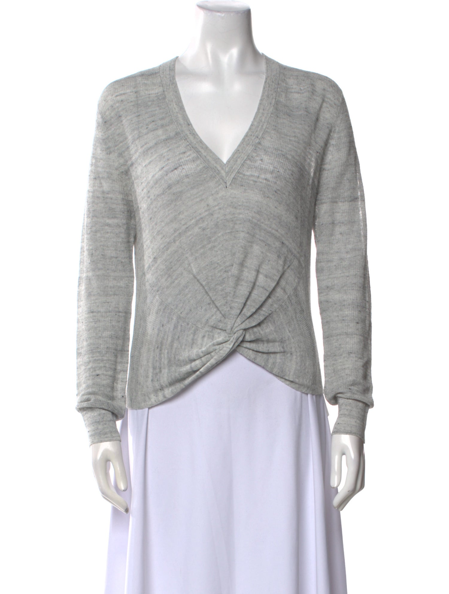 Veronica Beard Linen V-Neck Sweater