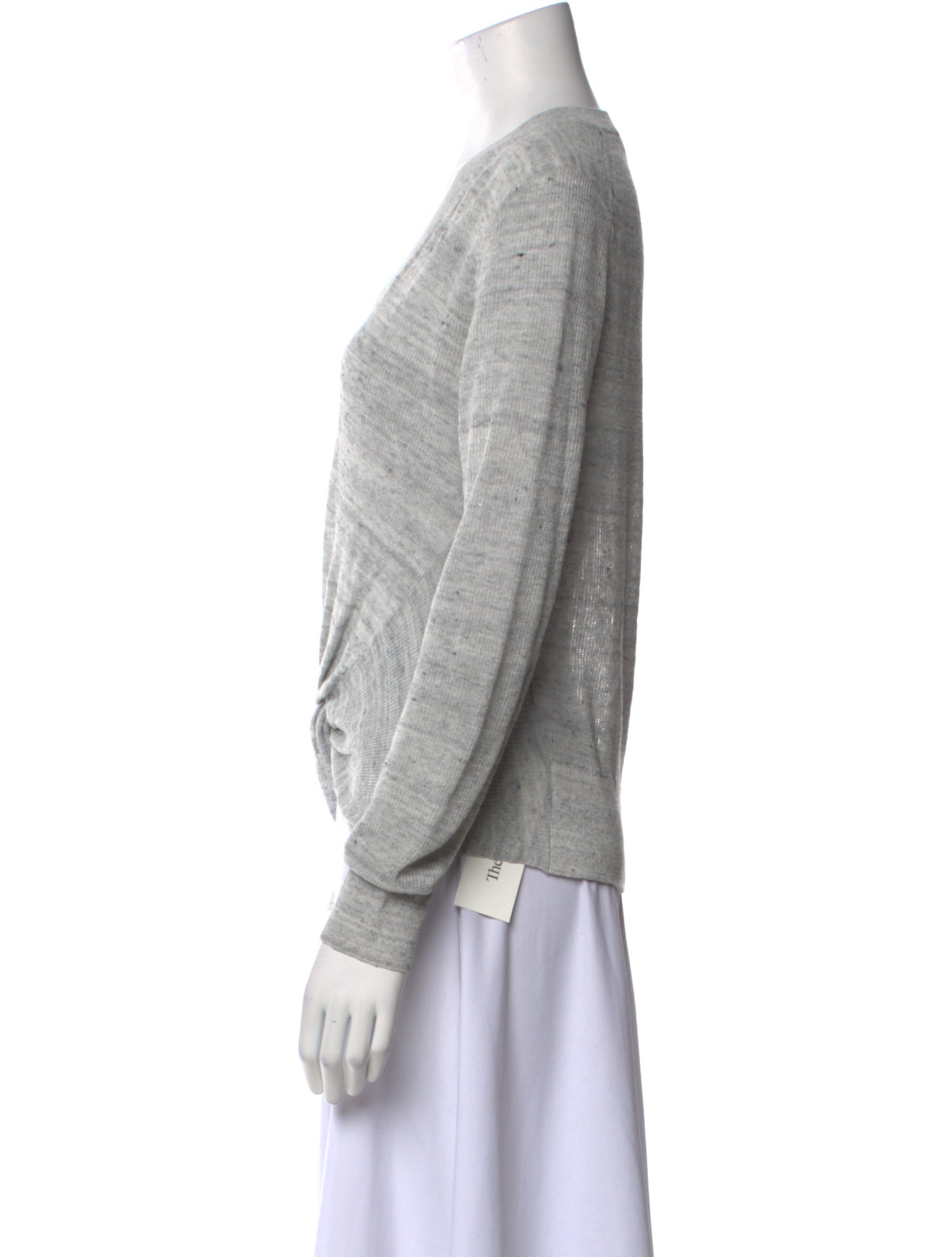 Veronica Beard Linen V-Neck Sweater