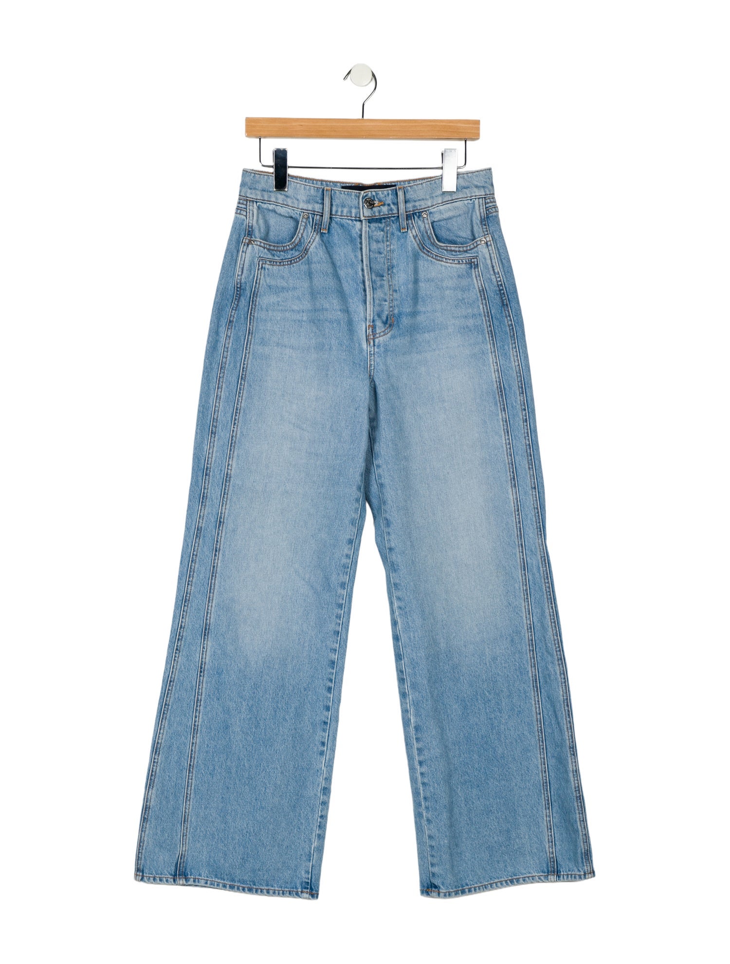 Veronica Beard High-Rise Wide Leg Jeans