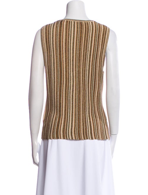 Veronica Beard Striped V-Neck Top