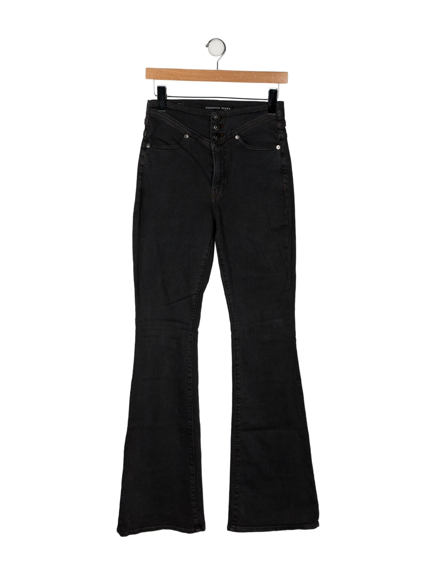 Veronica Beard Mid-Rise Wide Leg Jeans