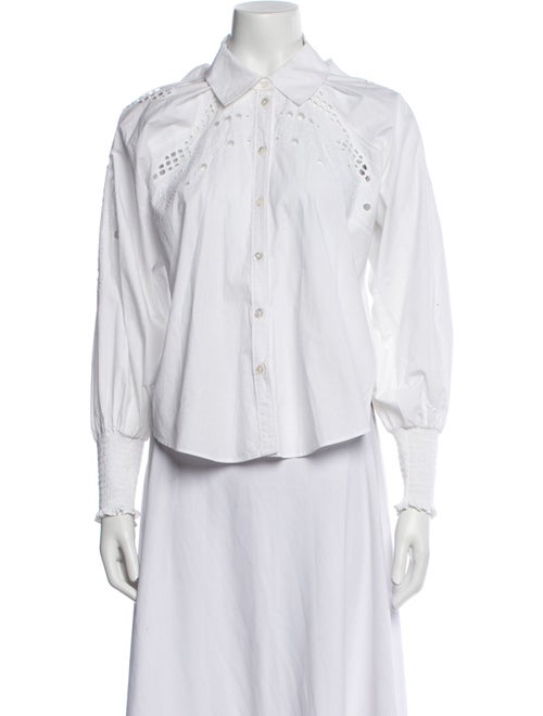 Veronica Beard Long Sleeve Button-Up Top