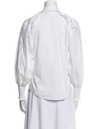 Veronica Beard Long Sleeve Button-Up Top