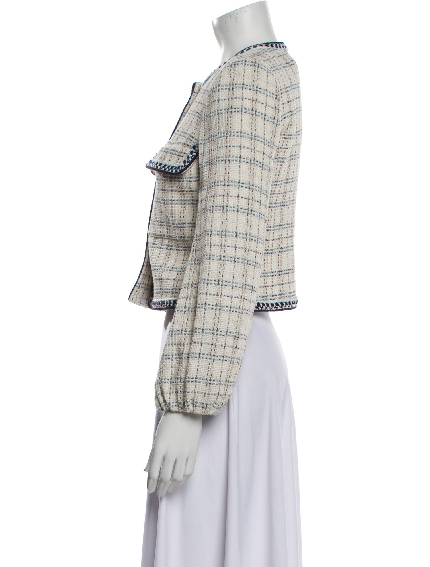 Veronica Beard Tweed Pattern Evening Jacket