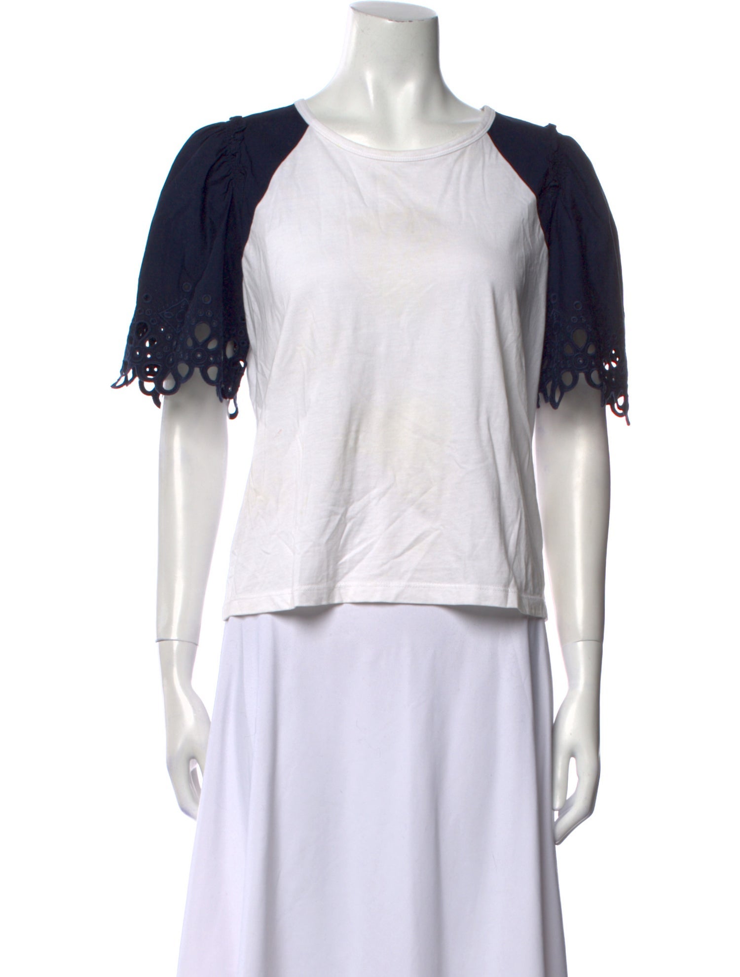 Veronica Beard Scoop Neck Short Sleeve T-Shirt