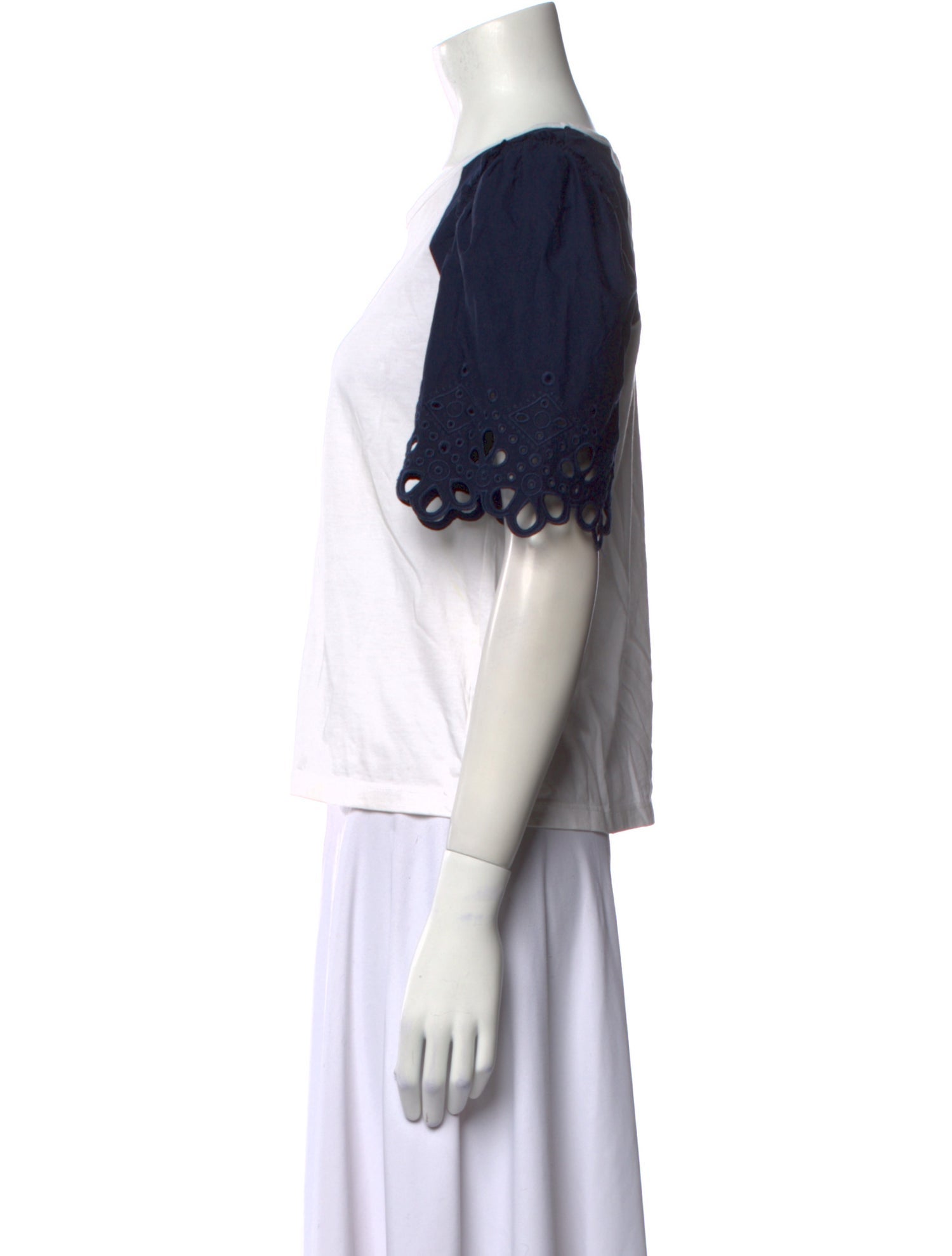 Veronica Beard Scoop Neck Short Sleeve T-Shirt