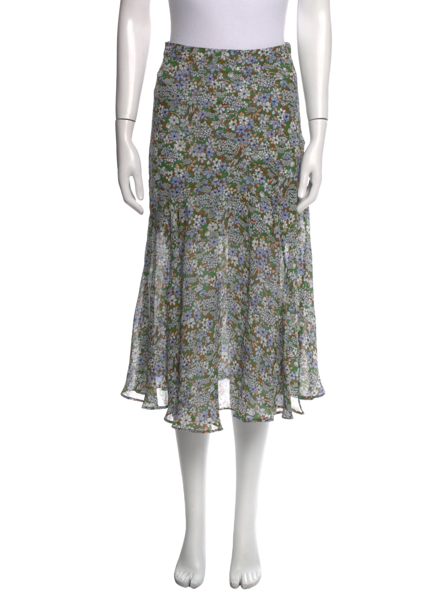 Veronica Beard Silk Knee-Length Skirt