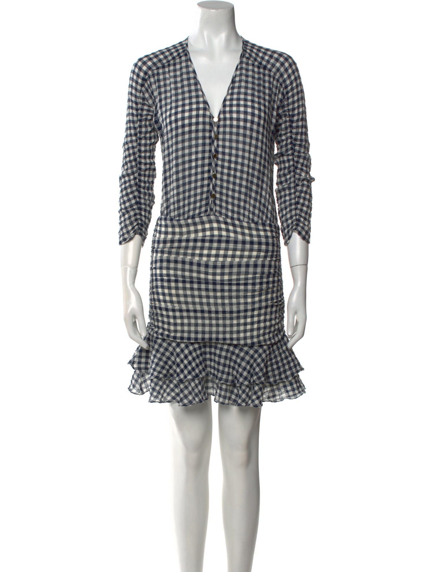 Veronica Beard Plaid Print Mini Dress