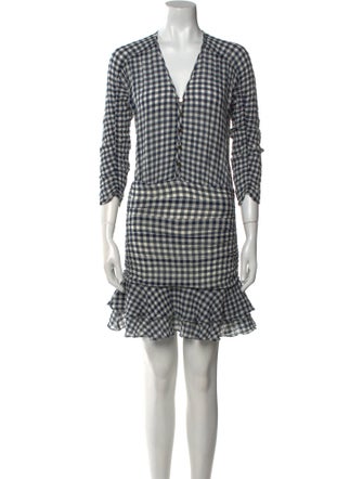 Veronica Beard Plaid Print Mini Dress