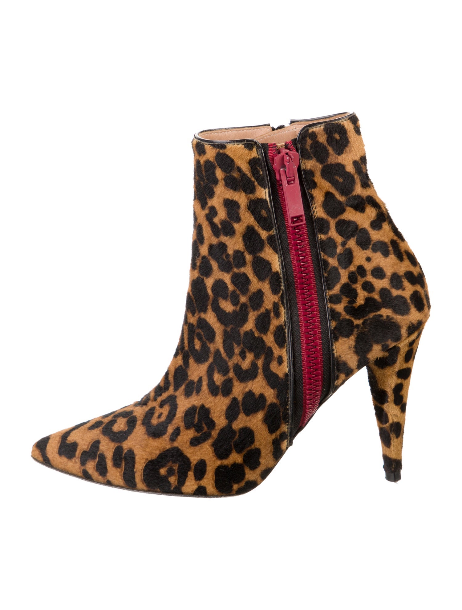 Veronica Beard Ponyhair Animal Print Boots