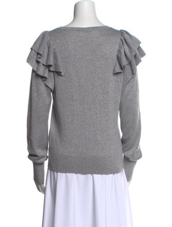 Veronica Beard Bateau Neckline Long Sleeve Sweatshirt