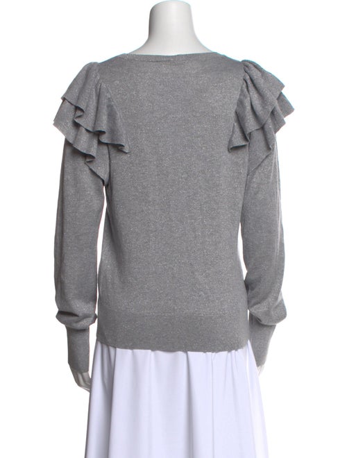 Veronica Beard Bateau Neckline Long Sleeve Sweatshirt