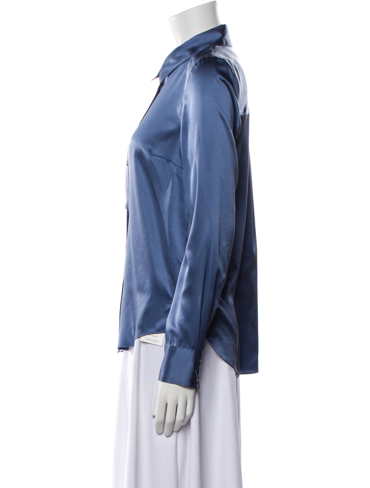 Veronica Beard Silk Long Sleeve Button-Up Top