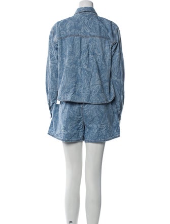 Veronica Beard Paisley Print Ruffle Embellishment Short Set