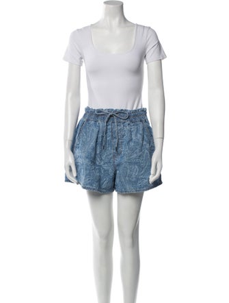 Veronica Beard Paisley Print Ruffle Embellishment Short Set