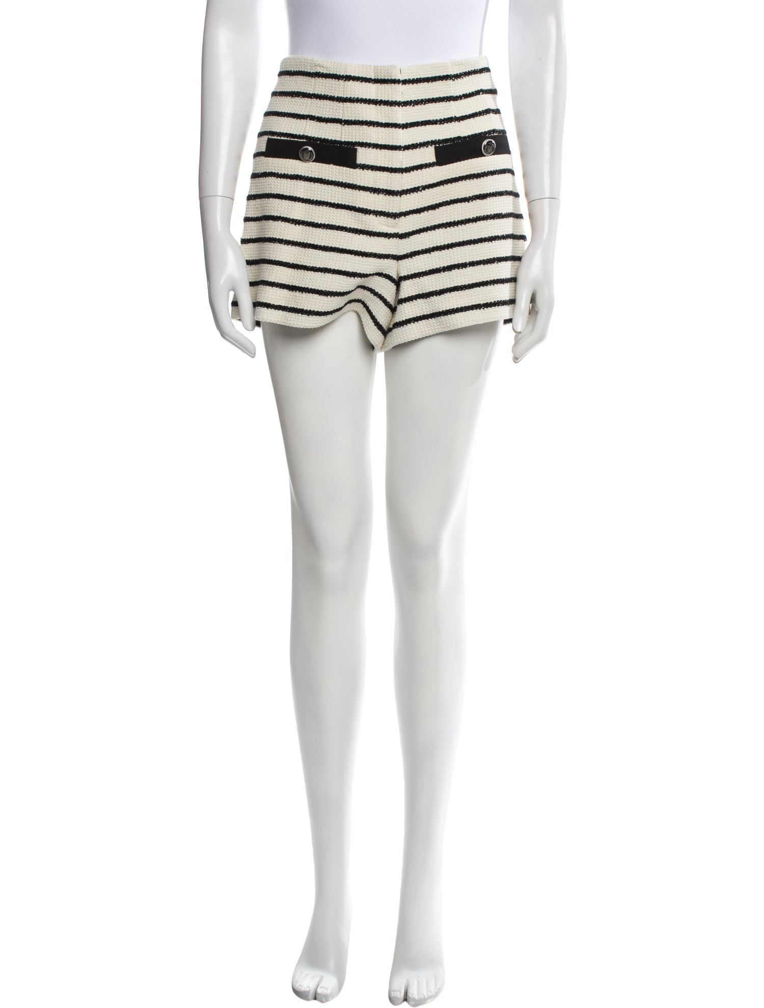 Veronica Beard Striped Mini Shorts