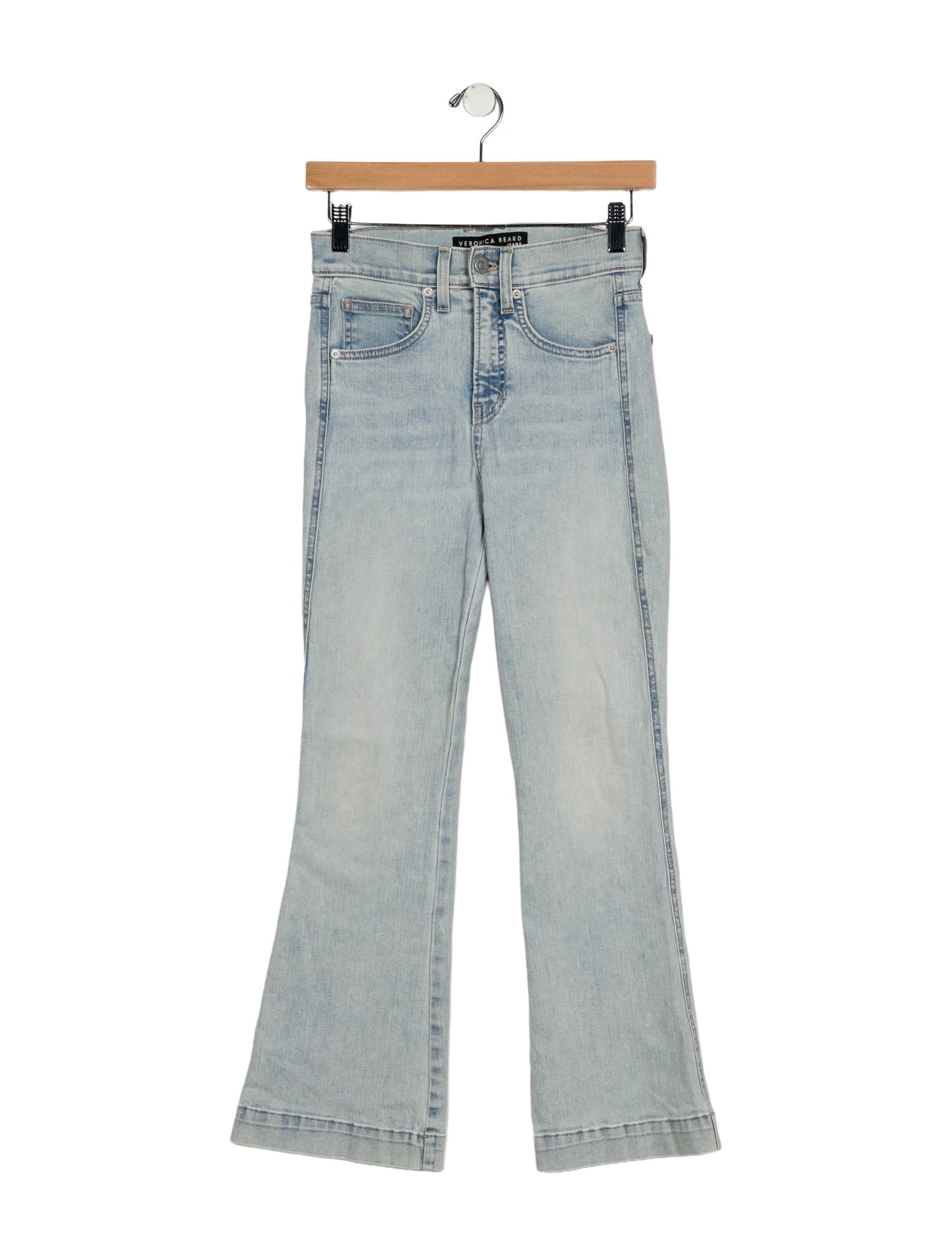 Veronica Beard Mid-Rise Wide Leg Jeans
