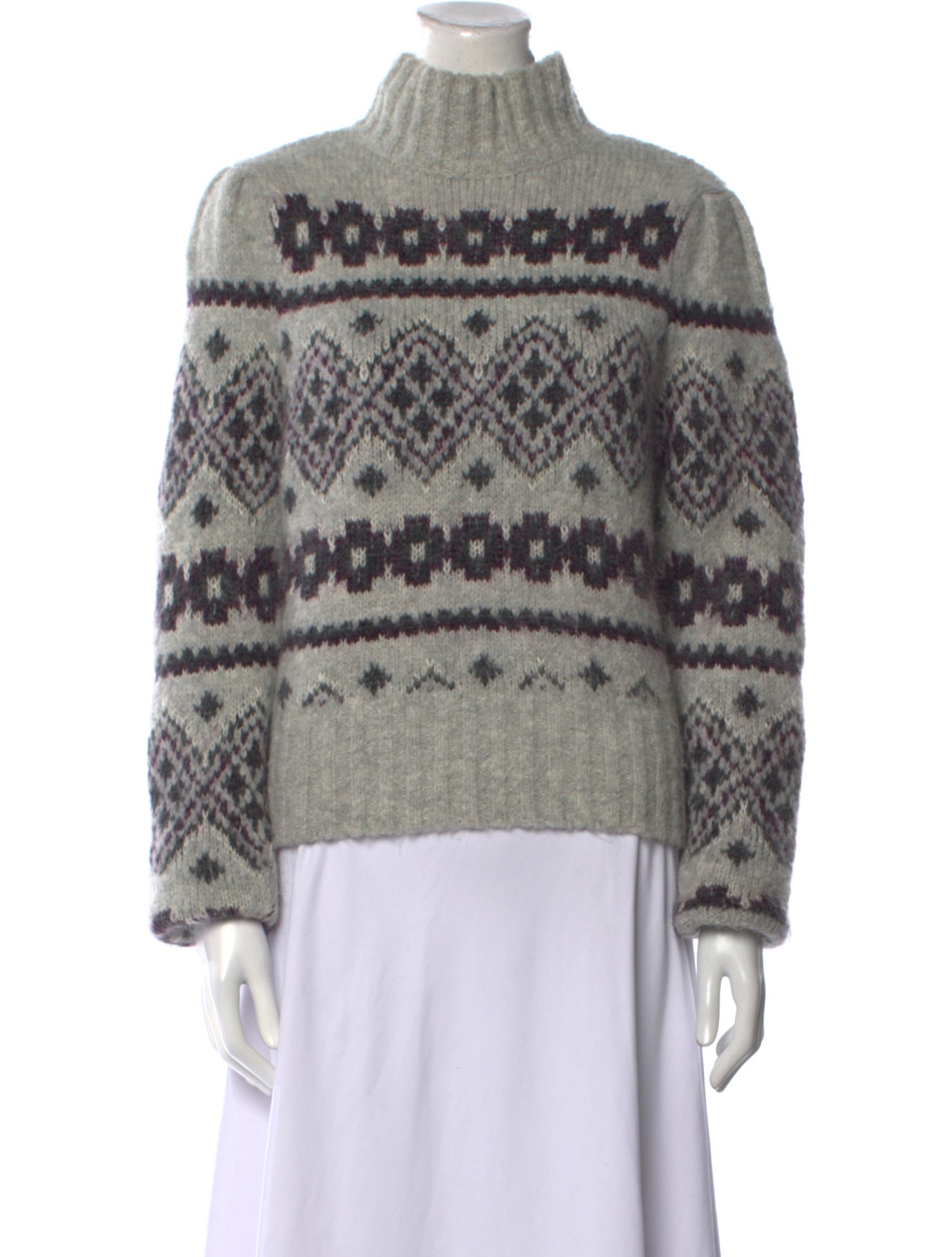 Veronica Beard Printed Turtleneck Sweater