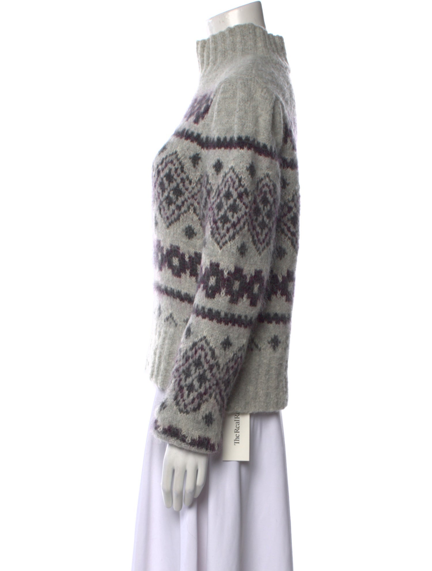 Veronica Beard Printed Turtleneck Sweater