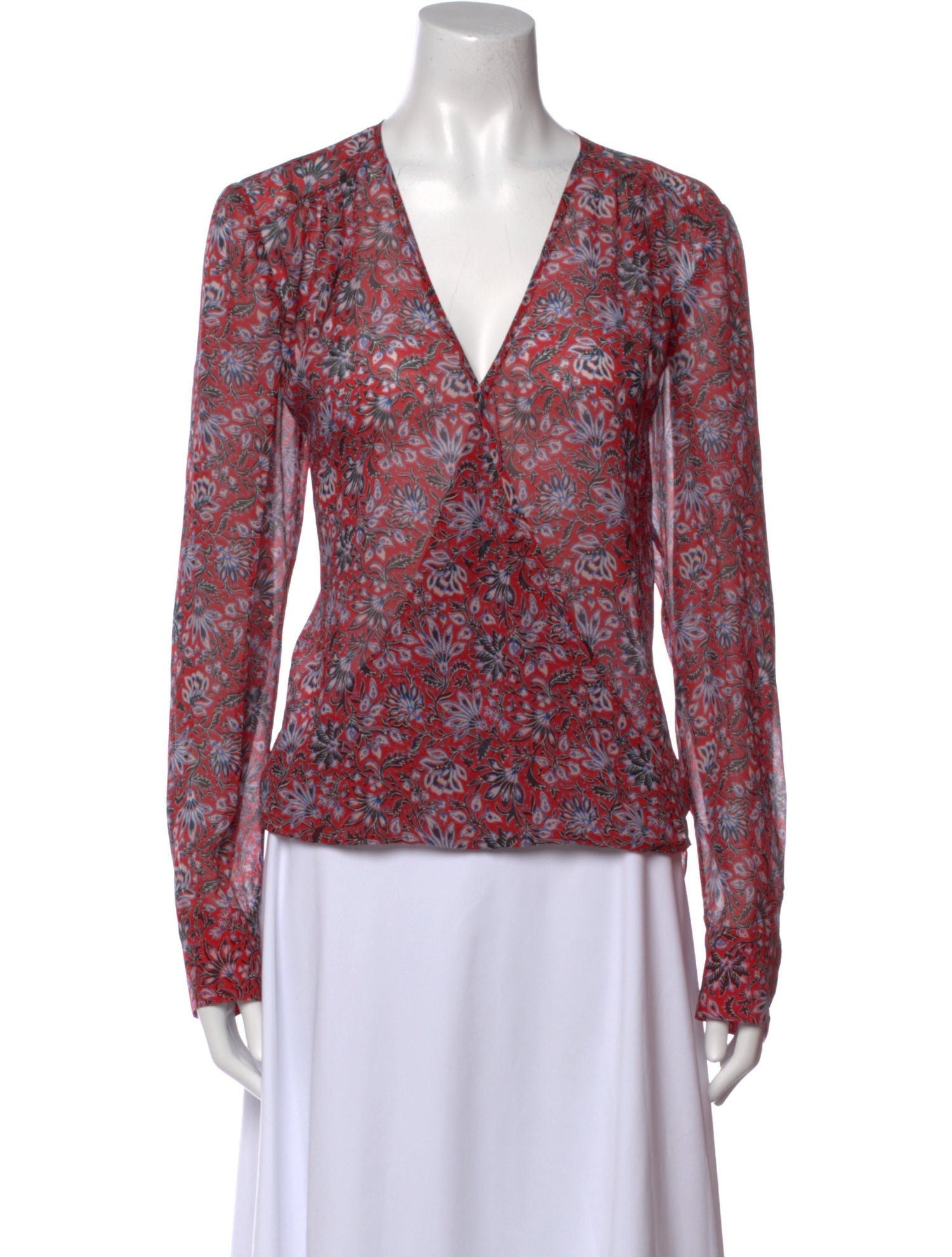 Veronica Beard Silk Floral Print Blouse