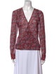 Veronica Beard Silk Floral Print Blouse