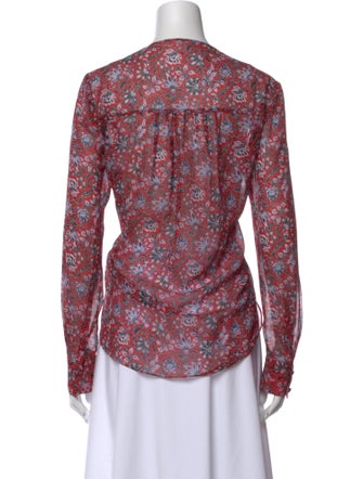 Veronica Beard Silk Floral Print Blouse