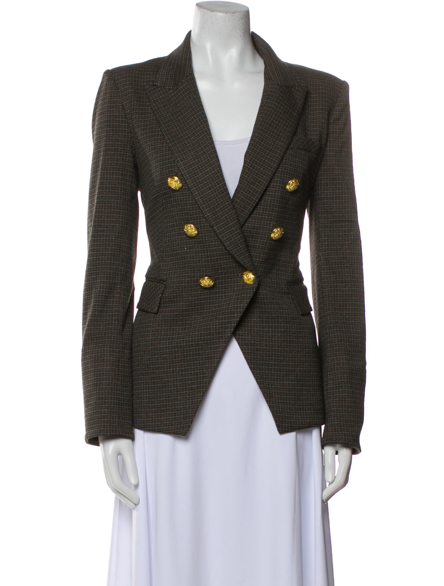 Veronica Beard Plaid Print Blazer