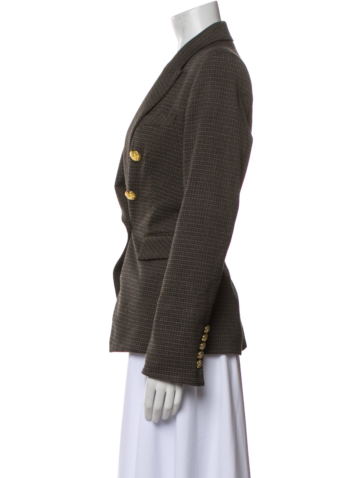 Veronica Beard Plaid Print Blazer