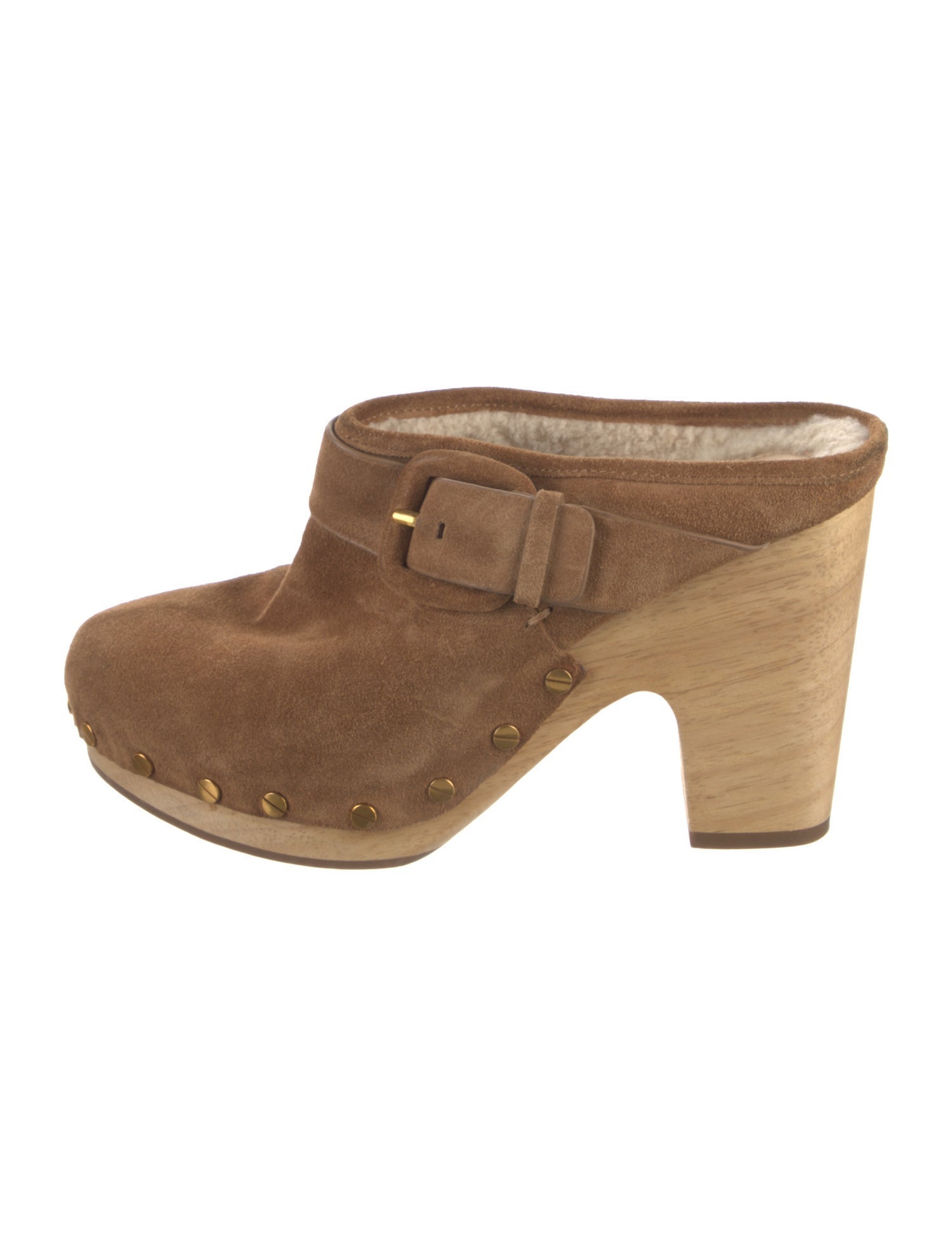 Veronica Beard Suede Studded Accents Mules