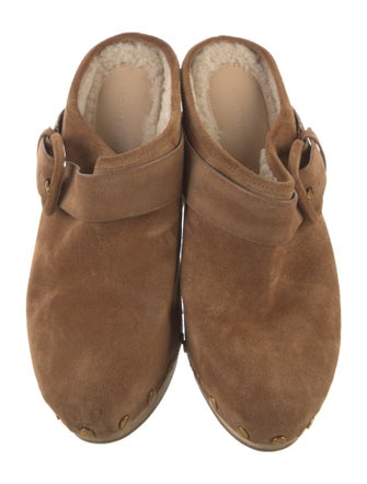 Veronica Beard Suede Studded Accents Mules