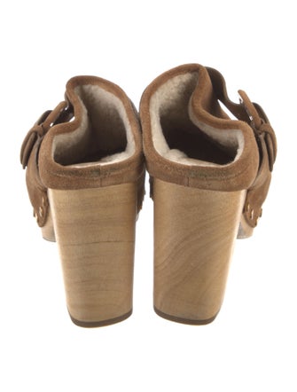 Veronica Beard Suede Studded Accents Mules