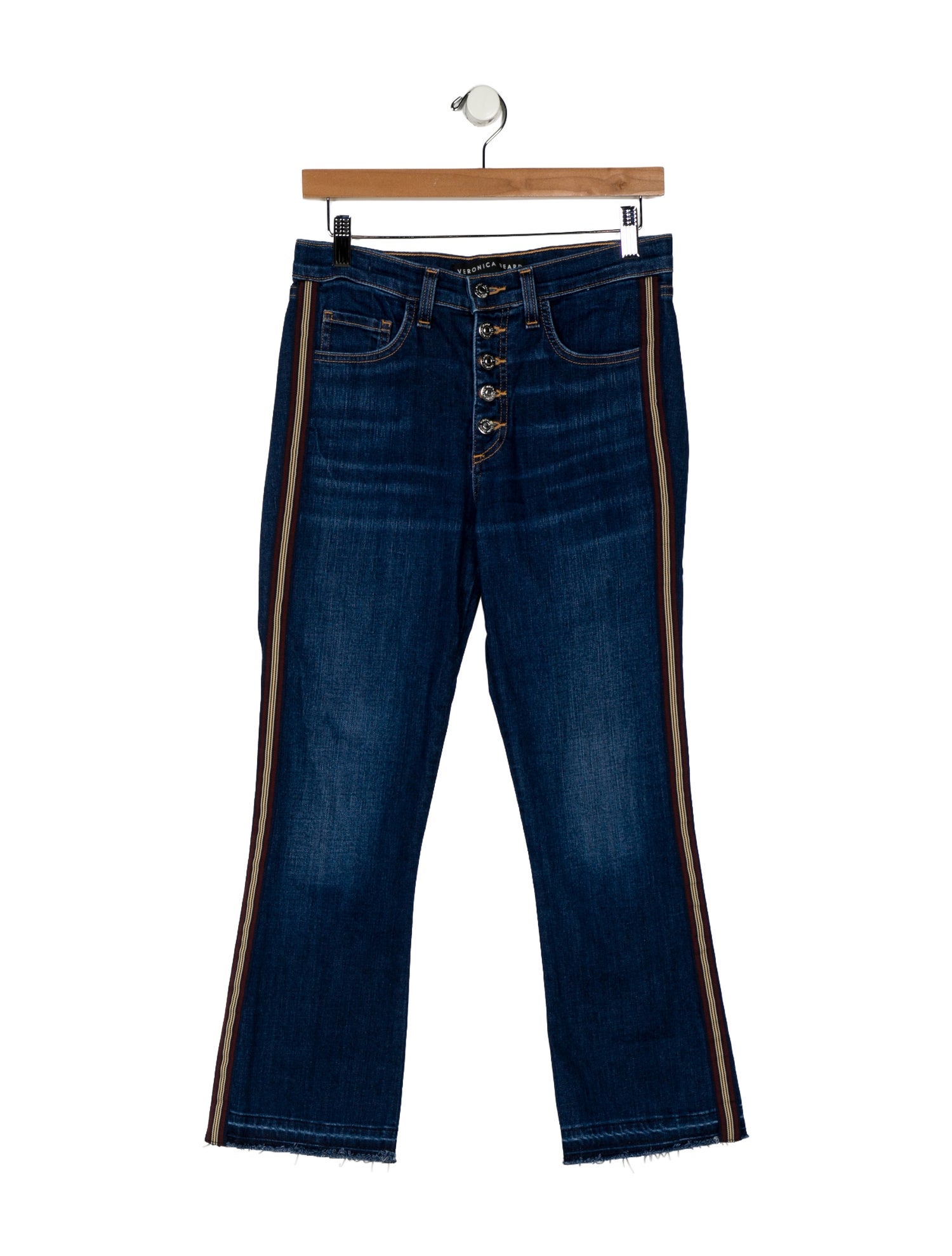 Veronica Beard Mid-Rise Straight Leg Jeans