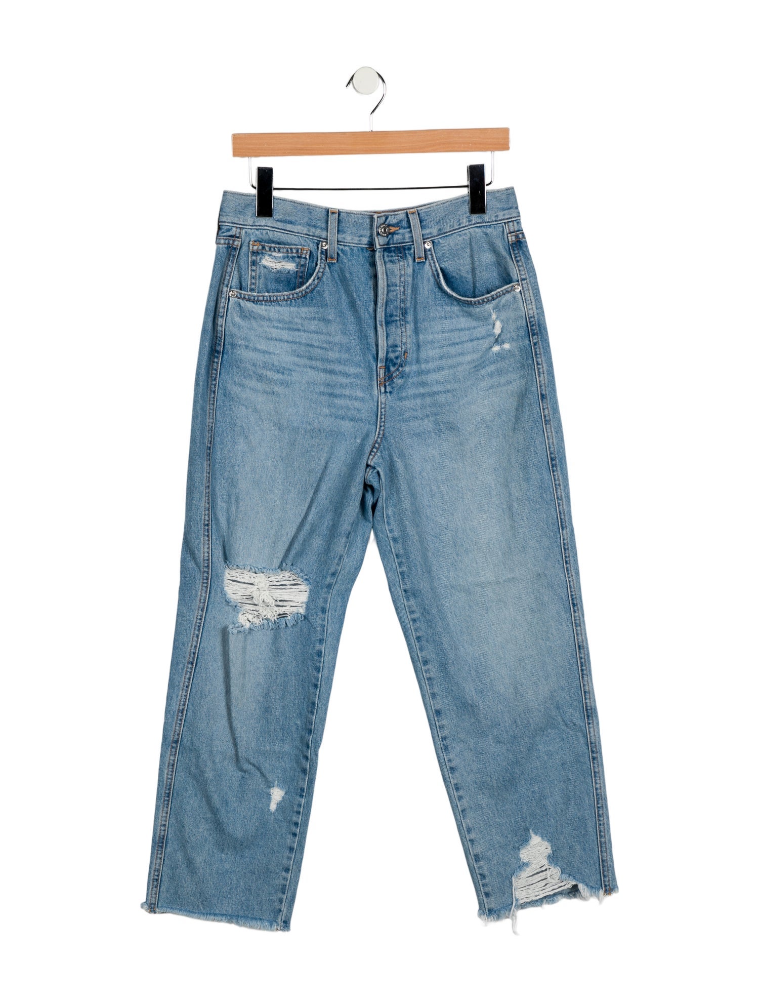 Veronica Beard High-Rise Straight Leg Jeans