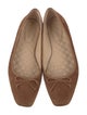 Veronica Beard Suede Bow Accents Ballet Flats