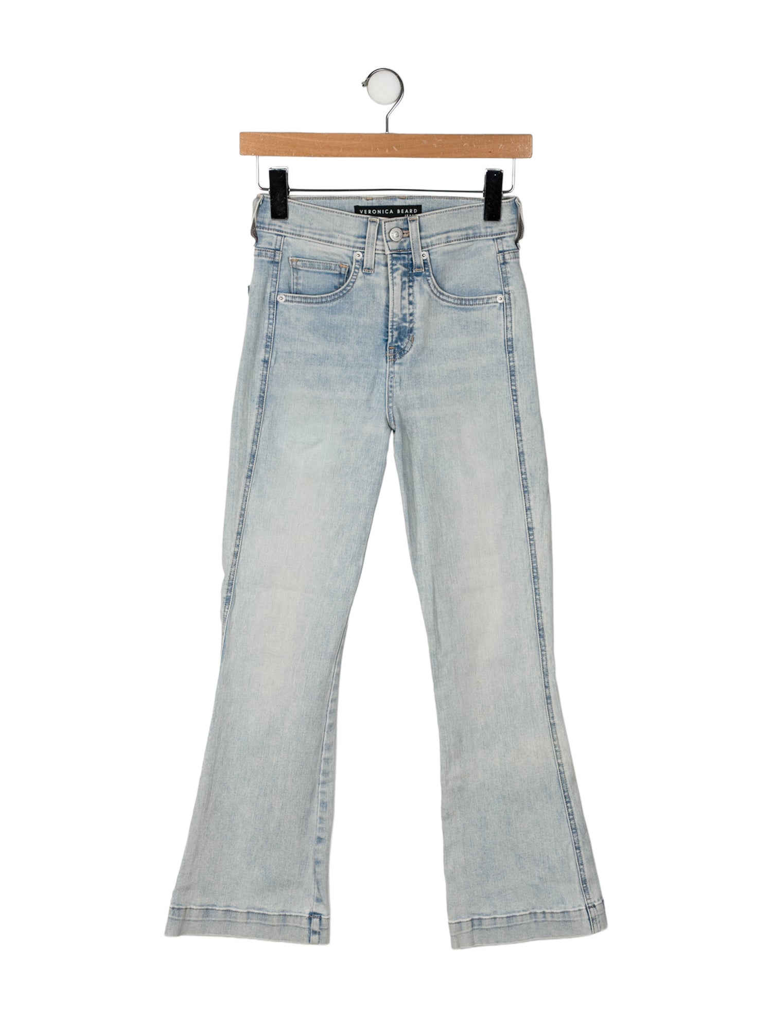 Veronica Beard Mid-Rise Wide Leg Jeans