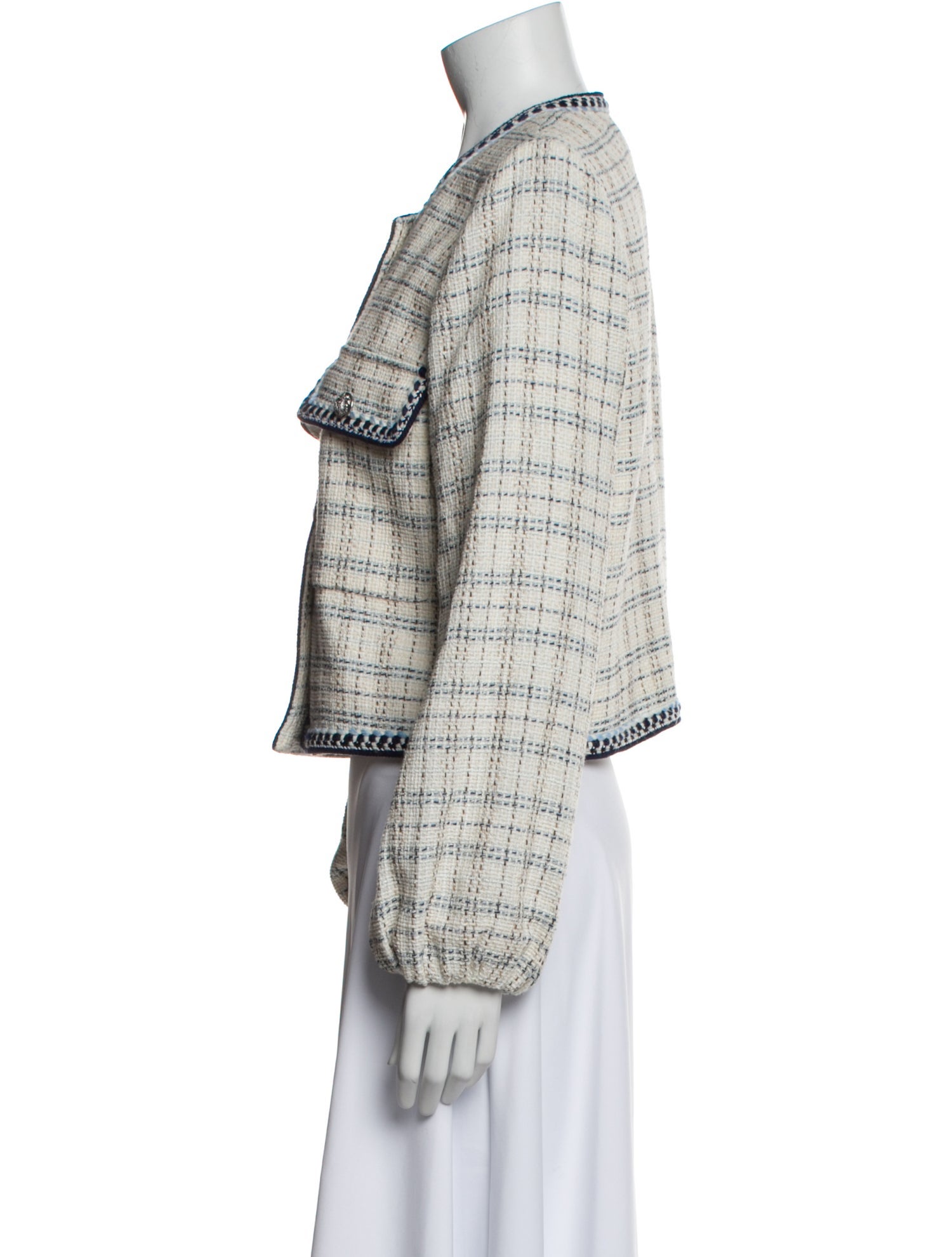 Veronica Beard Tweed Pattern Evening Jacket