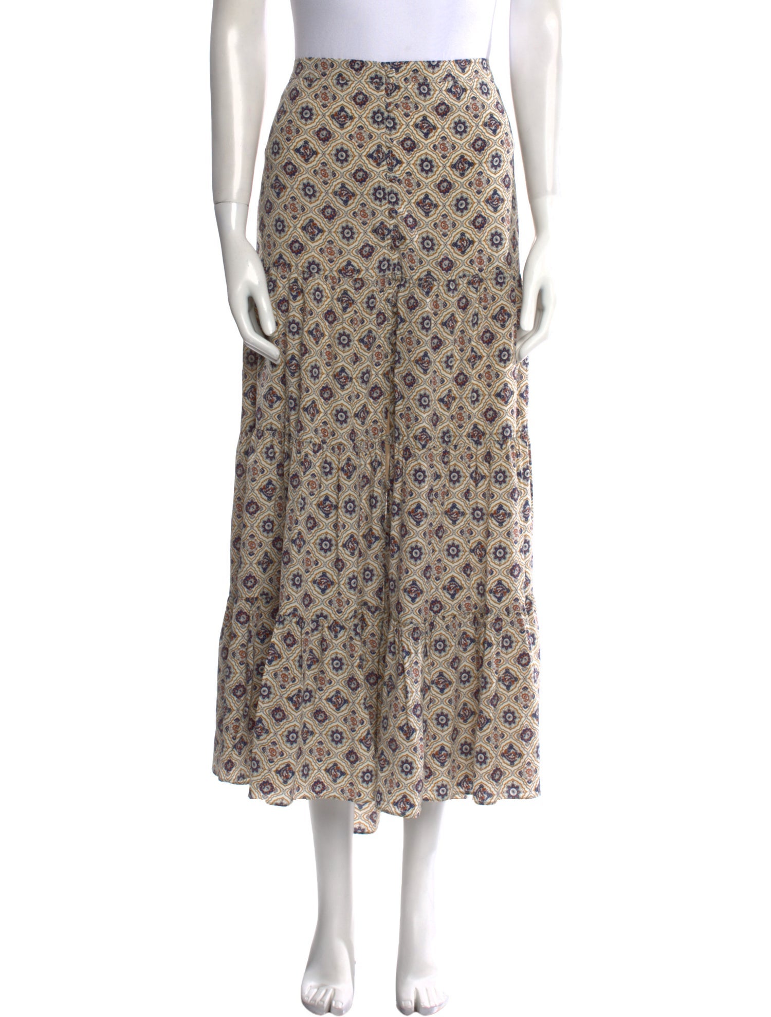 Veronica Beard Silk Midi Length Skirt