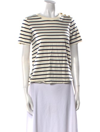Veronica Beard Striped Crew Neck T-Shirt