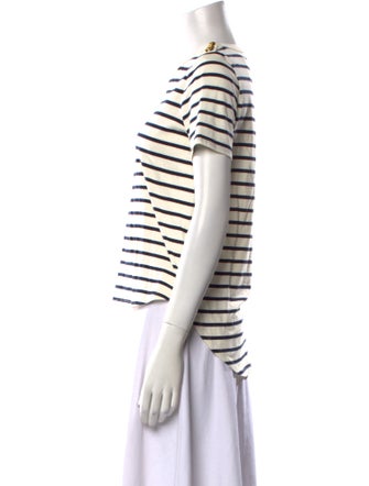 Veronica Beard Striped Crew Neck T-Shirt